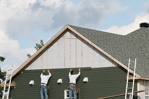Professional Siding Contractor technician working in Burlington, NJ